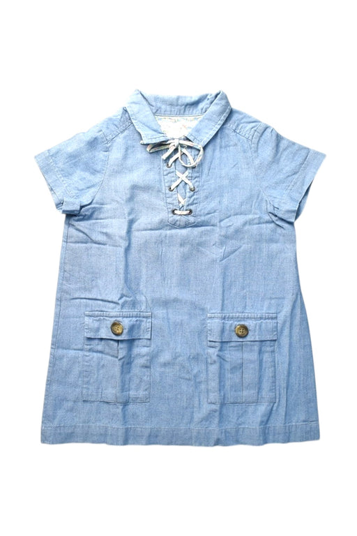 A Blue Short Sleeve Dresses from Bonpoint in size 3T for girl. (Front View)
