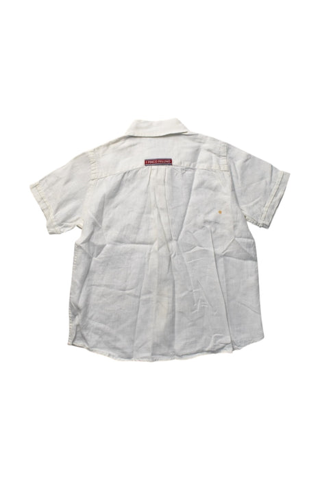 A White Short Sleeve Shirts from I Pinco Pallino in size 6T for boy. (Back View)
