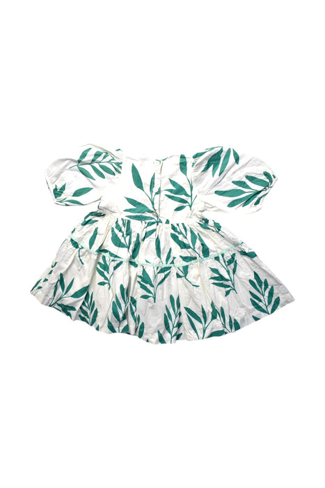 A Green Short Sleeve Dresses from Pink Chicken in size 2T for girl. (Back View)