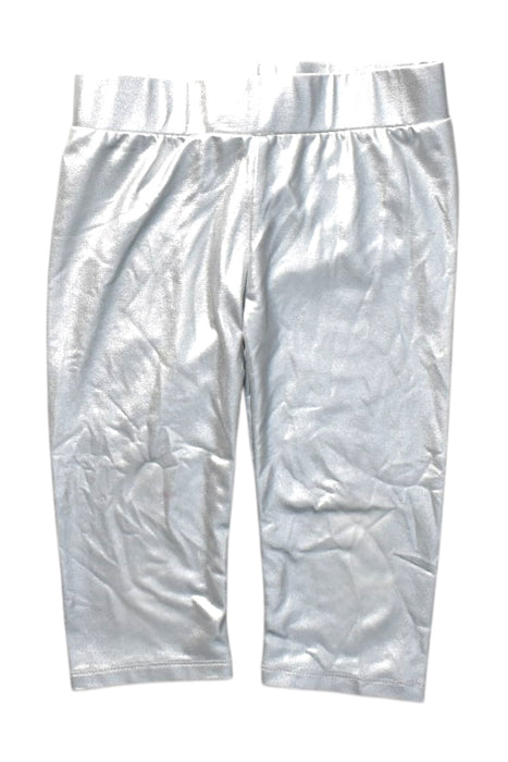 A Silver Leggings from Imoga in size 4T for girl. (Front View)