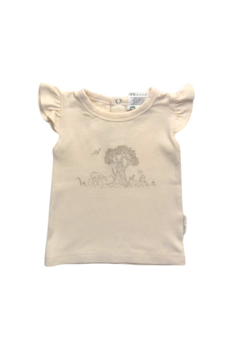 A Ivory Short Sleeve Tops from Aster & Oak in size 3-6M for girl. (Front View)