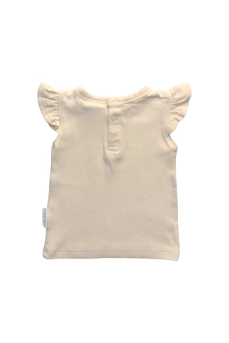 A Ivory Short Sleeve Tops from Aster & Oak in size 3-6M for girl. (Back View)