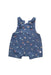 A Blue Overall Shorts from Toshi in size 6-12M for boy. (Front View)