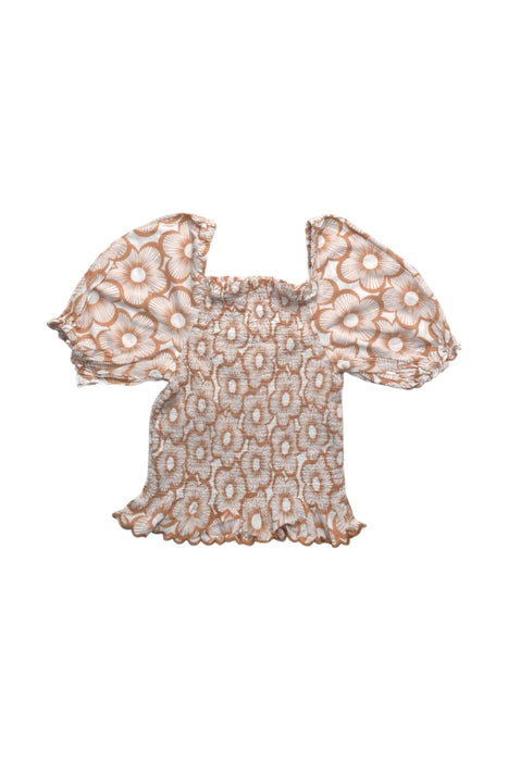 A Peach Short Sleeve Tops from Seed in size 10Y for girl. (Back View)