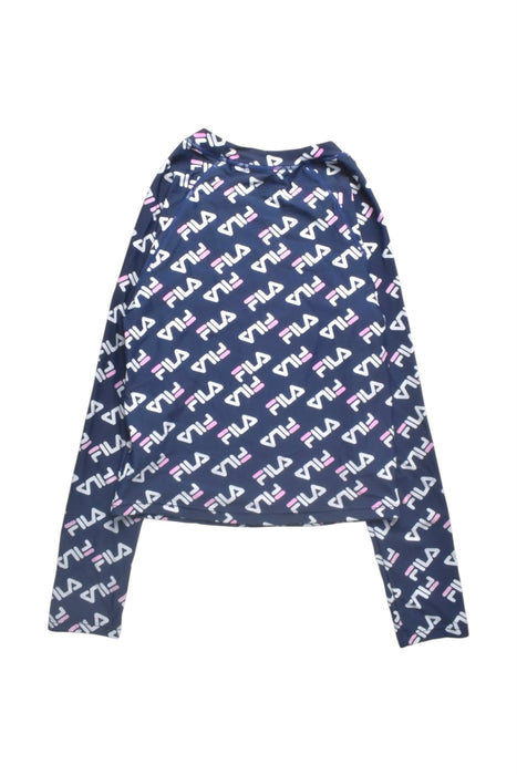 A Navy Rash Guards from Fila in size 12Y for girl. (Back View)