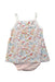 A Multicolour Sleeveless Rompers from Petit Bateau in size 3T for girl. (Back View)