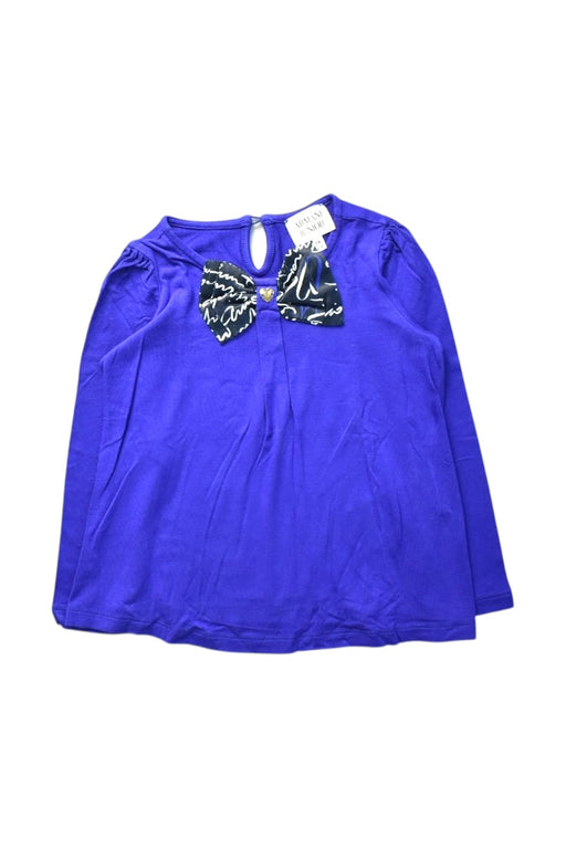 A Blue Long Sleeve Tops from Armani in size 2T for girl. (Front View)