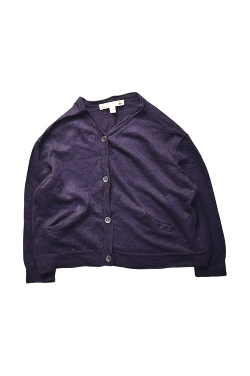A Purple Cardigans from Bonpoint in size 4T for girl. (Front View)