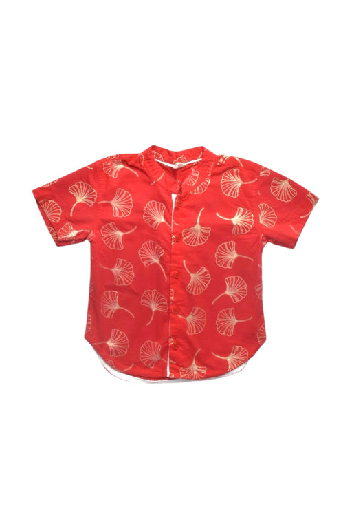 A Red Short Sleeve Shirts from Elly in size 2T for boy. (Front View)
