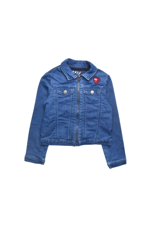 A Blue Lightweight Jackets from IKKS in size 6T for girl. (Front View)