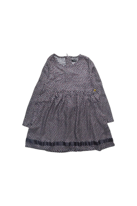 A Navy Long Sleeve Dresses from IKKS in size 4T for girl. (Front View)