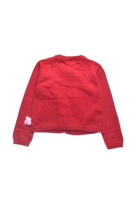 A Red Cardigans from bloomB in size 6-12M for girl. (Back View)