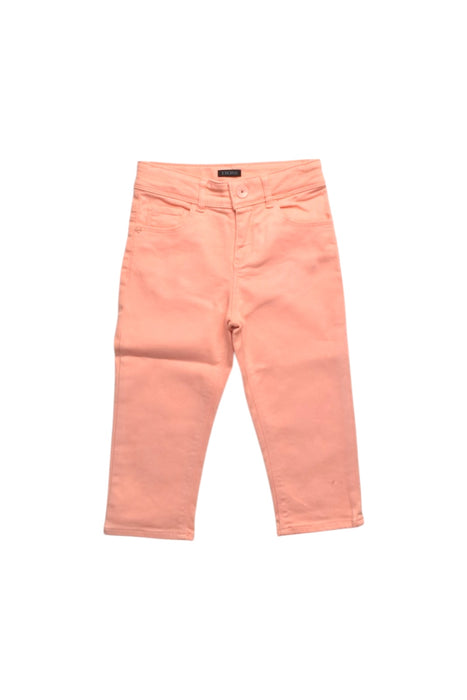 A Peach Casual Pants from IKKS in size 6T for girl. (Front View)