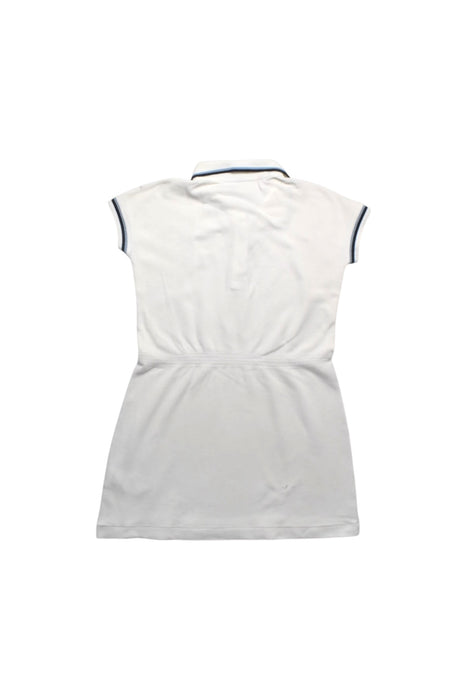 A White Short Sleeve Dresses from Lacoste in size 5T for girl. (Back View)