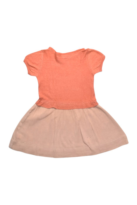 A Peach Short Sleeve Dresses from Bonpoint in size 3T for girl. (Back View)