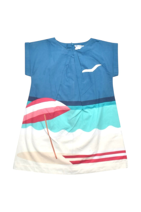 A Multicolour Short Sleeve Dresses from Jacadi in size 5T for girl. (Front View)