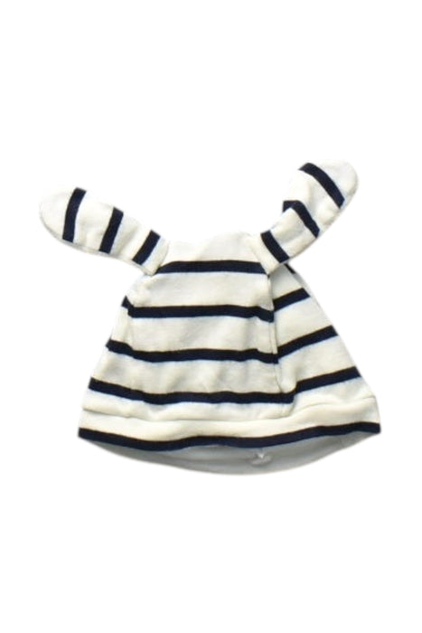 A White Winter Hats from Petit Bateau in size 0-3M for boy. (Back View)