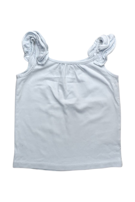A White Sleeveless Tops from Janie & Jack in size 3T for girl. (Front View)