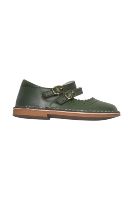 A Green Dress Shoes from L'Amour in size 5T for girl. (Front View)
