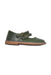 A Green Dress Shoes from L'Amour in size 5T for girl. (Front View)
