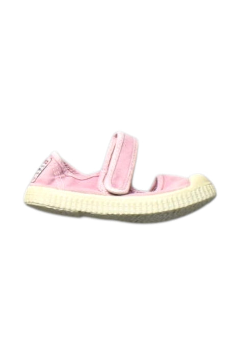 A Pink Flats from Cienta in size 18-24M for girl. (Front View)