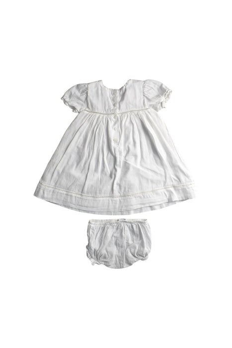 A White Dress Sets from Purebaby in size 12-18M for girl. (Back View)
