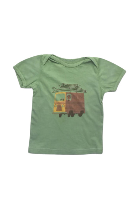 A Green Short Sleeve T Shirts from Mollusk in size 3-6M for boy. (Front View)