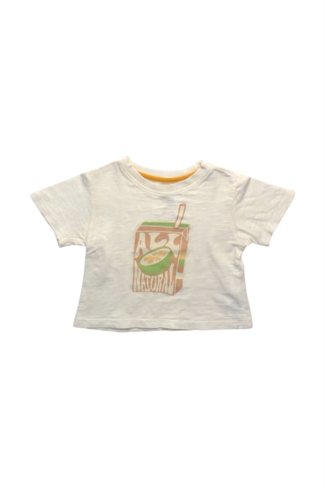A White Short Sleeve T Shirts from Gingersnaps in size 3-6M for boy. (Front View)