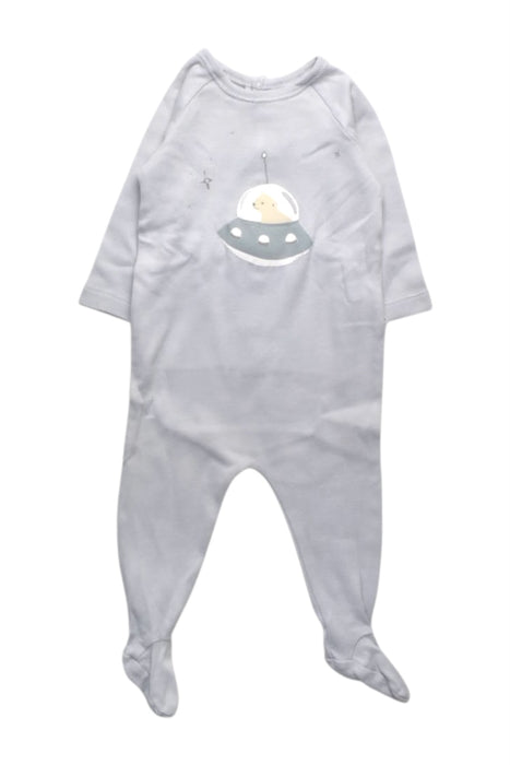 A White Onesies from Bonpoint in size 0-3M for boy. (Front View)