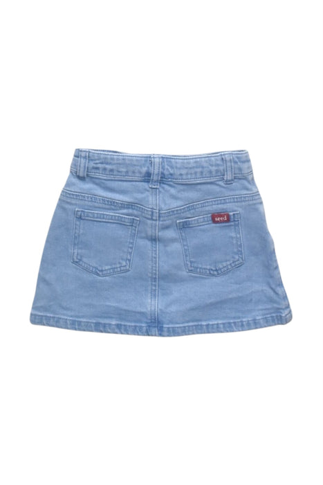 A Blue Short Skirts from Seed in size 5T for girl. (Back View)