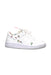 A White Sneakers from Adidas in size 6T for girl. (Front View)