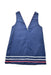 A Navy Sleeveless Dresses from Bella Bliss in size 5T for girl. (Back View)
