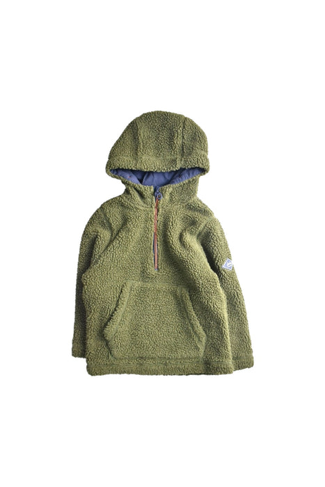 A Green Hooded Sweatshirts from Joules in size 5T for boy. (Front View)
