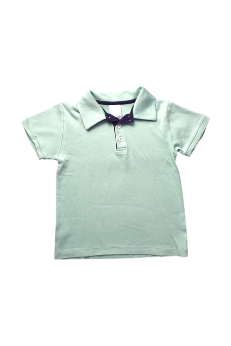 A Green Short Sleeve Polos from Bella Bliss in size 7Y for boy. (Front View)