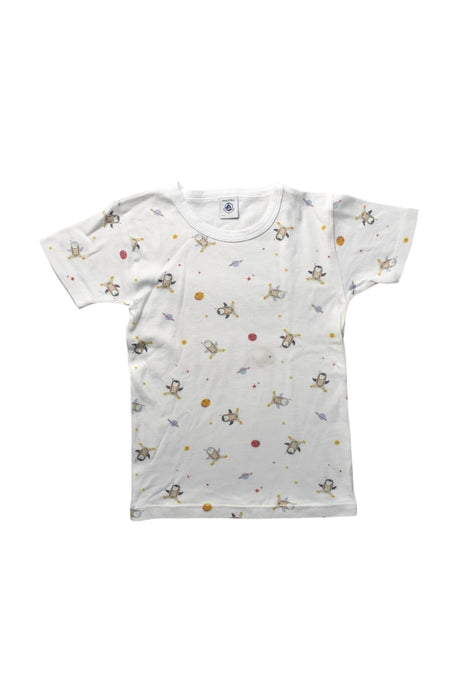 A White Short Sleeve T Shirts from Petit Bateau in size 8Y for boy. (Front View)