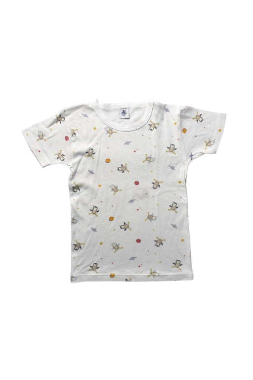 A White Short Sleeve T Shirts from Petit Bateau in size 8Y for boy. (Front View)