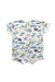A Multicolour Short Sleeve Rompers from Petit Bateau in size 0-3M for boy. (Back View)