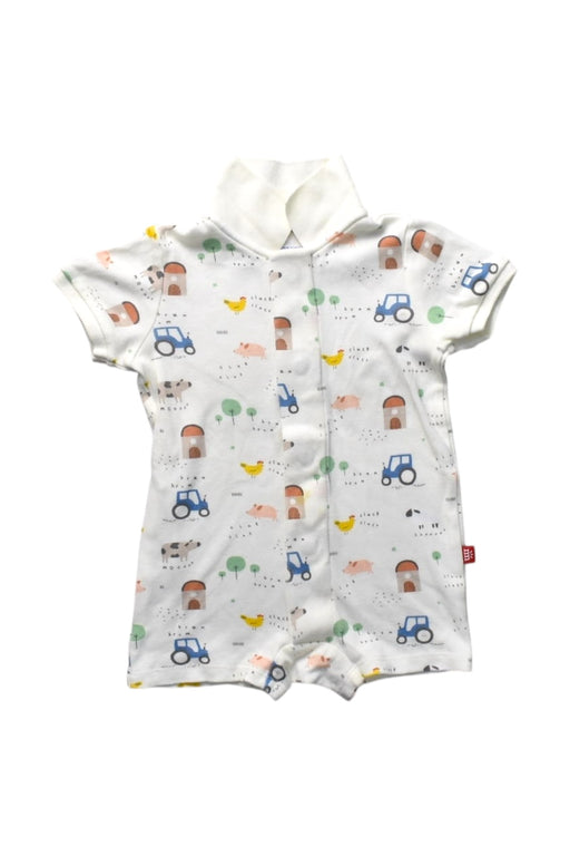 A Multicolour Short Sleeve Rompers from Magnetic Me in size 6-12M for boy. (Front View)