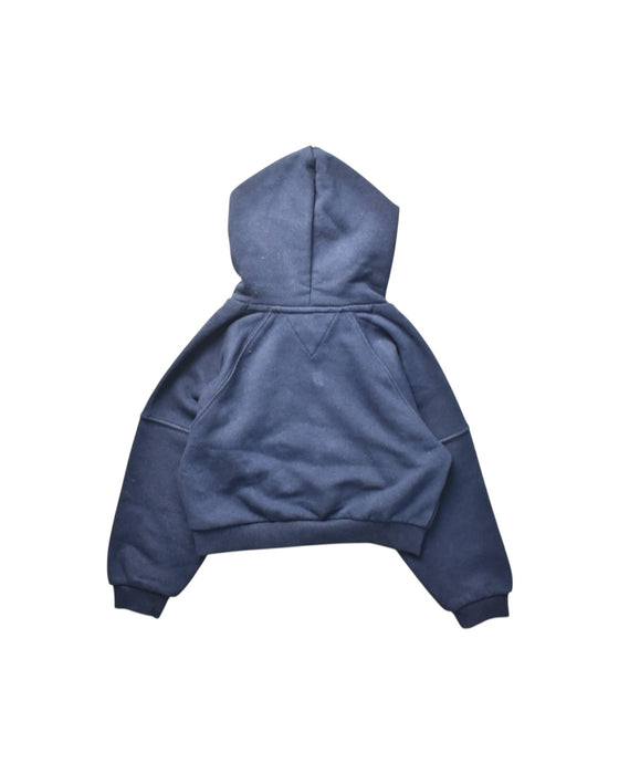 A Navy Hooded Sweatshirts from Tommy Hilfiger in size 4T for girl. (Back View)