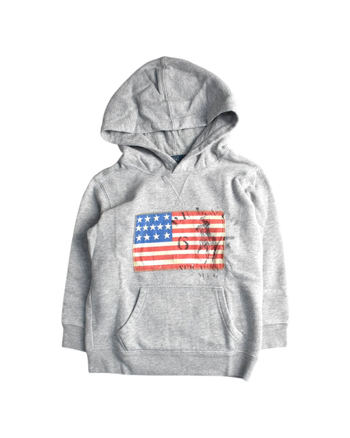 A Grey Hooded Sweatshirts from Polo Ralph Lauren in size 4T for boy. (Front View)