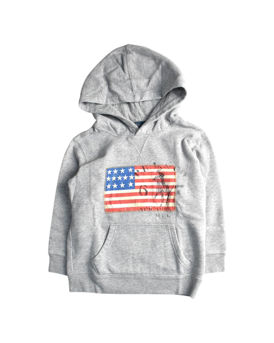 A Grey Hooded Sweatshirts from Polo Ralph Lauren in size 4T for boy. (Front View)