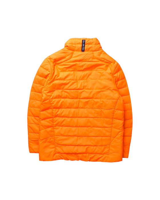 A Orange Puffer/Quilted Jackets from Polo Ralph Lauren in size 6T for boy. (Back View)