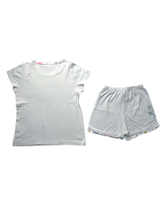 A White Shorts Sets from Petit Bateau in size 8Y for girl. (Back View)
