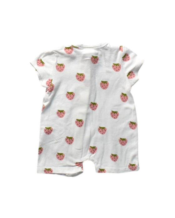A White Short Sleeve Rompers from Seed in size Newborn for girl. (Back View)