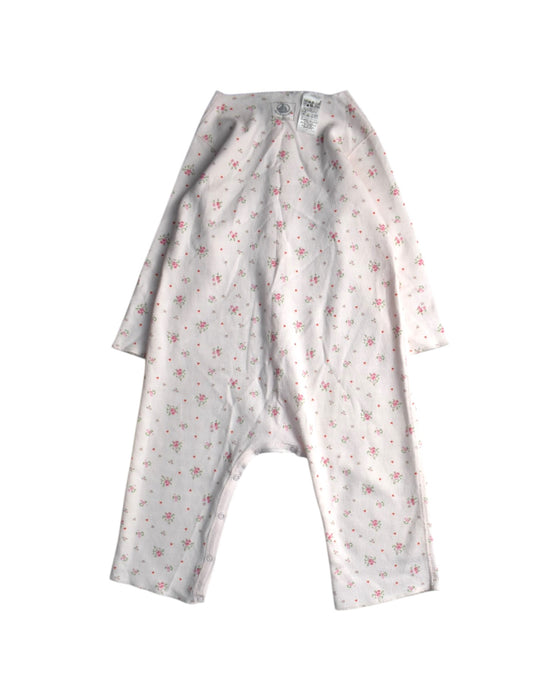 A White Onesies from Petit Bateau in size 12-18M for girl. (Back View)