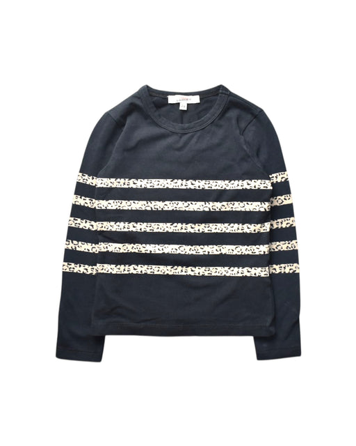 A Navy Long Sleeve Tops from Junior Gaultier in size 4T for girl. (Front View)