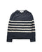 A Navy Long Sleeve Tops from Junior Gaultier in size 4T for girl. (Front View)