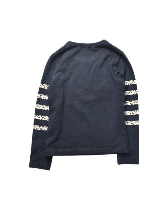 A Navy Long Sleeve Tops from Junior Gaultier in size 4T for girl. (Back View)
