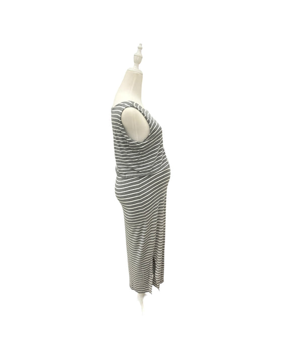 A Grey Sleeveless Dresses from Seraphine in size Maternity-XS for maternity. (Back View)