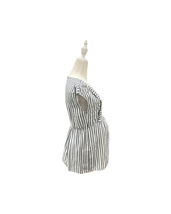 A Black Short Sleeve Tops from Seraphine in size Maternity-XS for maternity. (Back View)